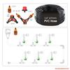 Set di Irrigazione Timer a Pulsante LCD da Giardino 30-5m 0-80L/H Ugello Rotante Regolabile Display Intelligente Sistema di Irrigazione Automatico
