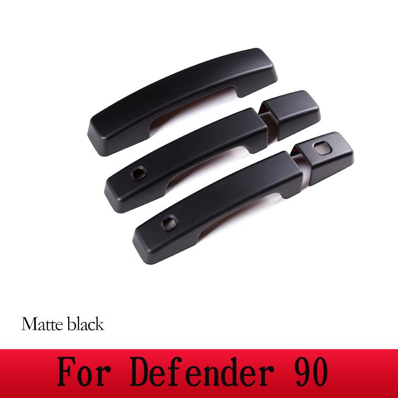 For Land Rover Defender 90 110 130 2020-2024 ABS Black/Carbon Fiber Car Exterior Door Handle Cover Trim Car Accessories