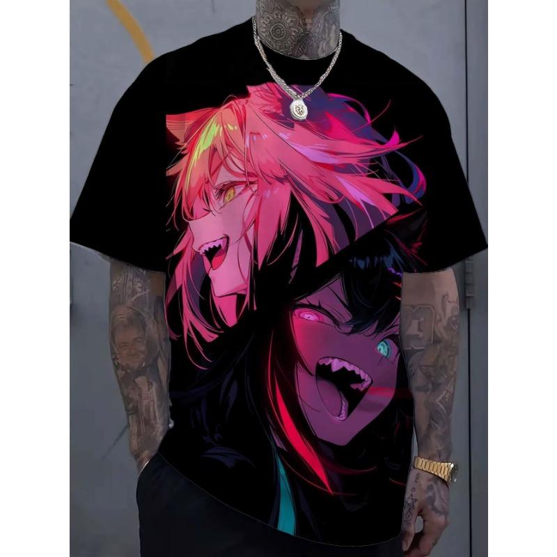 Cartoon Sexy Girl Pattern 3d Printed Men's T-Shirt Oversized Sweatshirt For