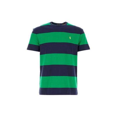 Polo Gestreiftes Logo Rundhals Straight Fit Kurzarm T-Shirt Herren Tops Mehrfarbig 710934652-001
