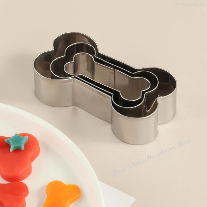 Cookie Cutter Mold Stainless Steel Pet Dog Bone Paw Shaped DIY Cake Sugarcraft Pastry Biscuit Mould Baking Tool