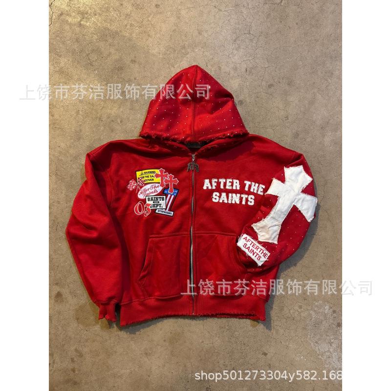 Popular American street hot-selling hoodie casual sweater letter printed jacket trend