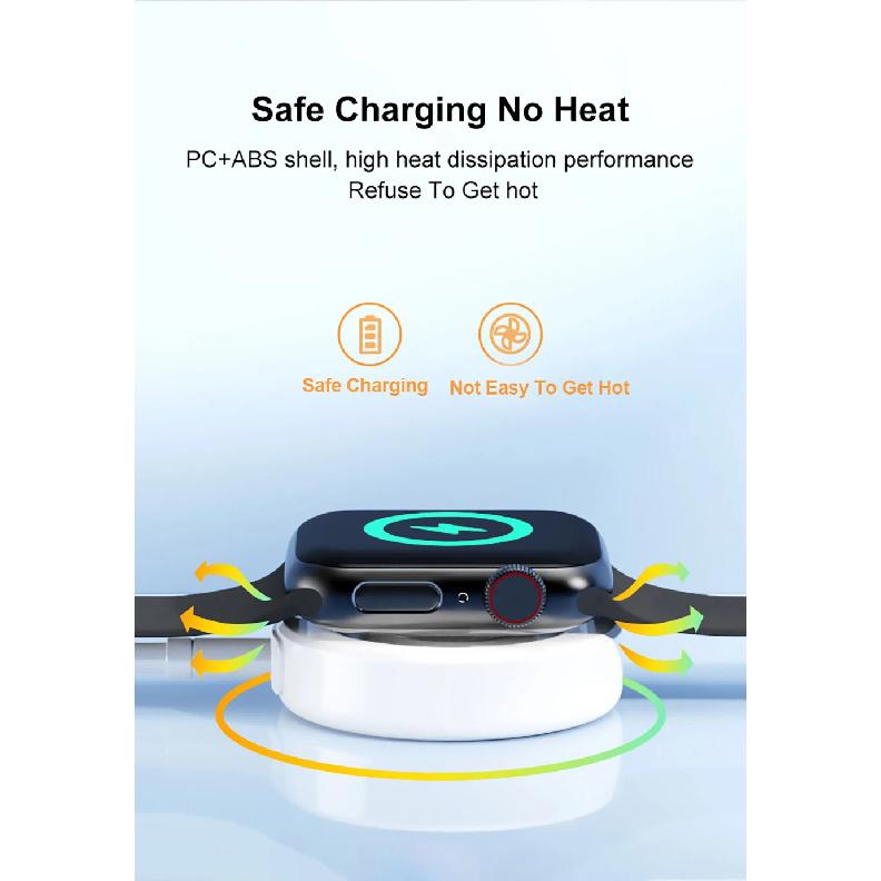 Magnetic Wireless Charger for Apple Watch, Fast Charging Portable Charger with Built-in Cable, Compatible with iWatch Series Ultra 10 9 8 7 SE 6 5 4