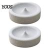 Bird Food Dish Pumice Stone Parrot Bowl, Spill-Proof Water Small Feeding Station Cage Weighted for Lovebirds Conures Indoor Outdoor Feeder