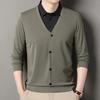 2026 New Men's Fake Two Piece Polo Shirt Casual Fashion Long Sleeve Collar T-shirt Versatile Top