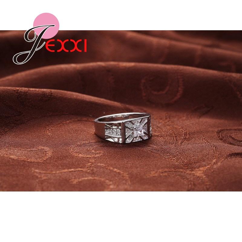 Fast Shipping Trendy New Arrival Finger Rings Classic Geometric Cut CZ Rhinestone Clear White Crystal Women Jewelry