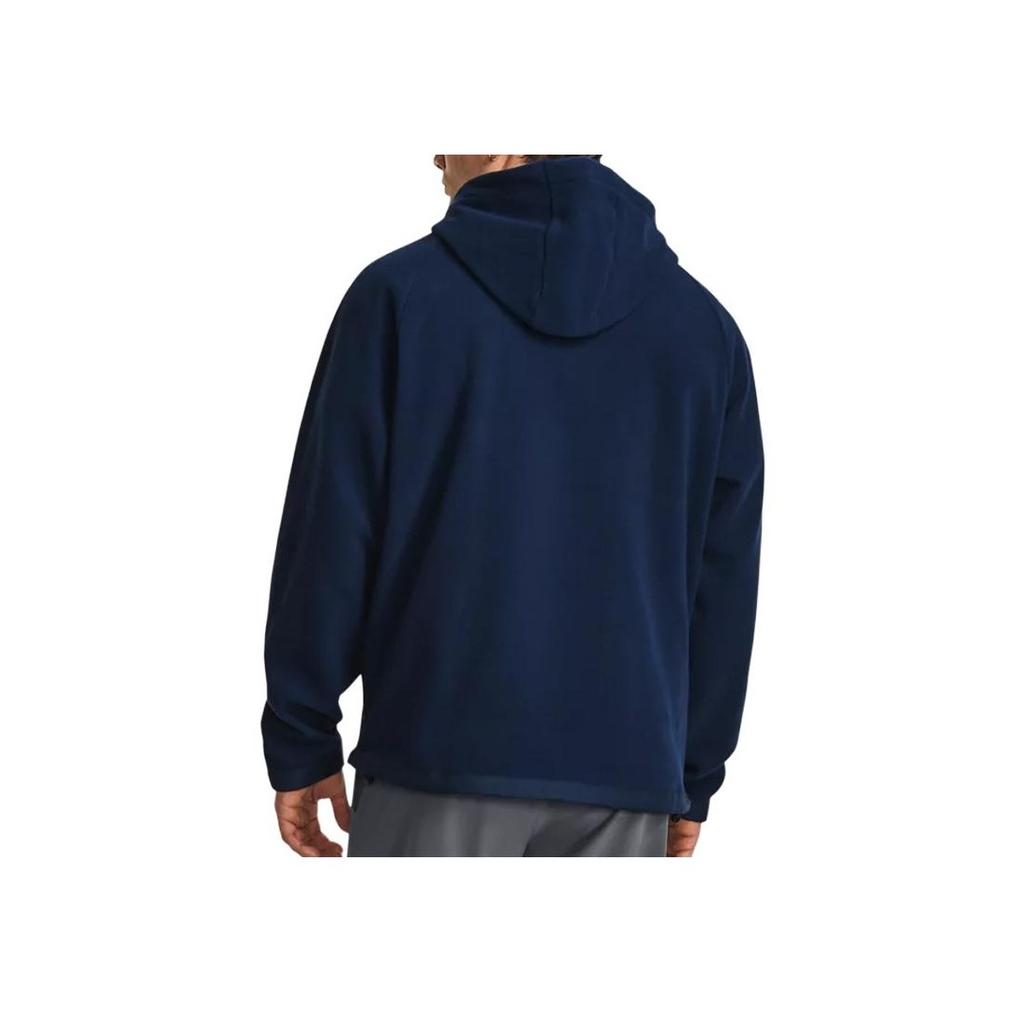 Under Armour Solid Color Hooded Fleece Pullover Sweatshirt Men Sweatshirt Navy 1378981-408