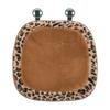 Comfortable Car Seat Decoration Bow Plush Seat Cushion Leopard Print Car Headrest  Cushion Front