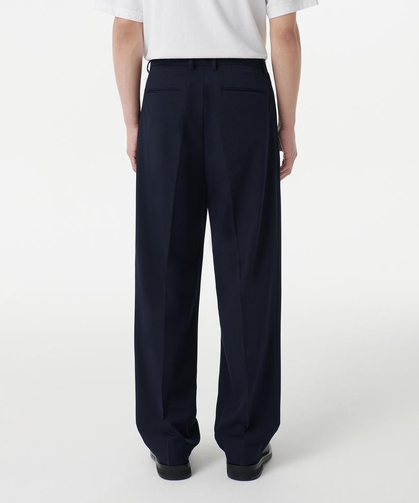 MUSINSA STANDARD Three-Puck Semi-Balloon Slacks [Navy]
