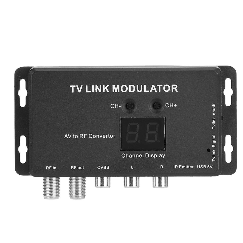 J-ouuo TM70 UHF TV LINK Modulator AV To RF Converter IR Extender (with Channel Display)