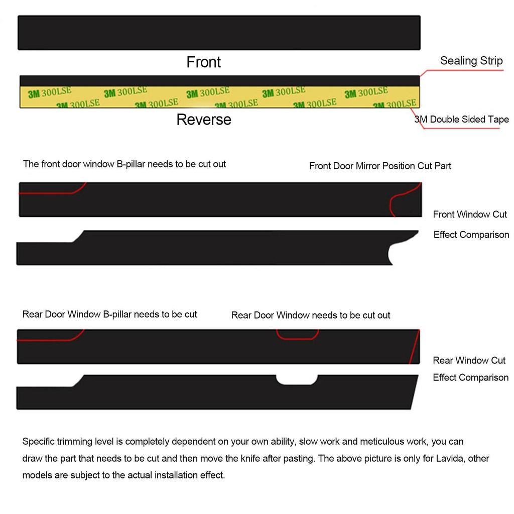 Car Rubber Seal, Car Door Guard, Weather Rubber Seal, For Car Windshield, Auto Strip,