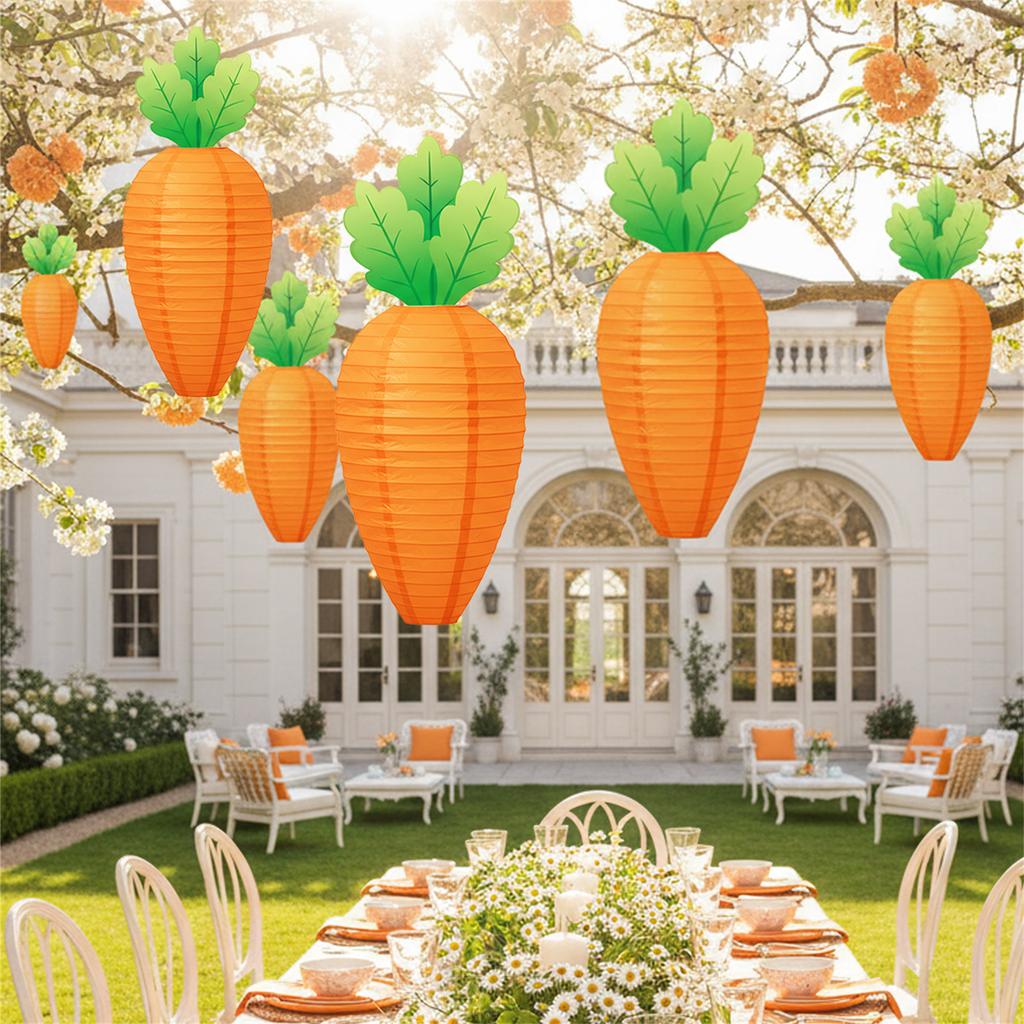 Paper Carrot Light Easter Hanging Ornament Easter Carrot Ornament For Indoor and Outdoor Decoration Festival Celebration