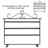 72 Holes Earrings Necklace Bracelet Rings Jewelry Display Stands Hanger Holder Rack Black