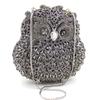 Owl Shape Multi-Colored Rhinestone Crystal Women Evening Clutch Purse Luxury Lady Party Bags Prom Clutches Female Handbags
