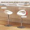 Set of 2 bar stools bar chairs adjustable height backrest and footrest swivel 360 degrees 46x41x76-96cm white