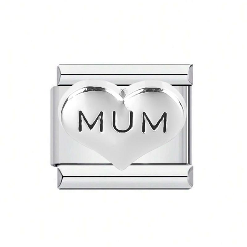Stylish Heart Letter Bracelet Modular Elements In Stainless Steel Designed For Fashion Enthusiasts And DIY Lovers