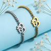 Religious Hindu Buddhist Hindu Yoga OM Bracelet for Women and Men Stainless Steel Box Chain Bracelet, Talisman Jewelry