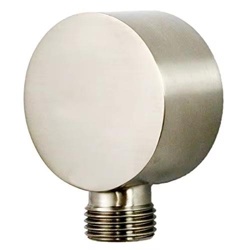 Modern Bathroom Shower Head Joint Brass Brushed Nickel 1/2  NPT Shower Hose Connector Wall Mounted Shower Kits (as the picture,Brass)