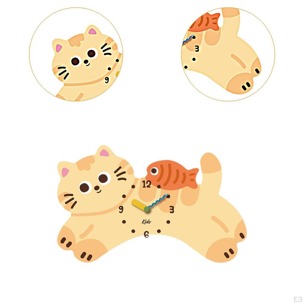 Cat Wall Decoration Decorative Watch for Children's Room Living