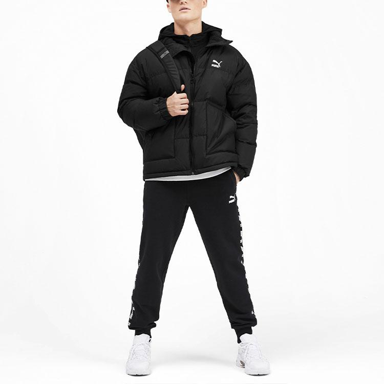 Puma Teplá krátká péřová bunda se stojáčkem Unisex svrchní oděv Černá 595281-01