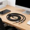 Universally 3.5mm Male To  6.35mm Male Stereo Cable Compatible for Speakers And Mixers Recording Studios Equipment