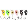 6-Color Raindrop-Shaped Lead Head Fishing Hook 1.6g Micro-Lure for Ice Fishing with Soft Bait
