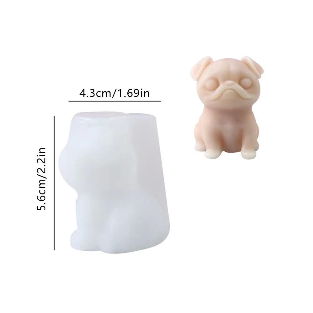 Sitting Labrador Puppy Silicone Mold for Scent Candle Animal Cat Resin Mould Kitten Gypsum Making Smile Dog Shape Birthday Gifts