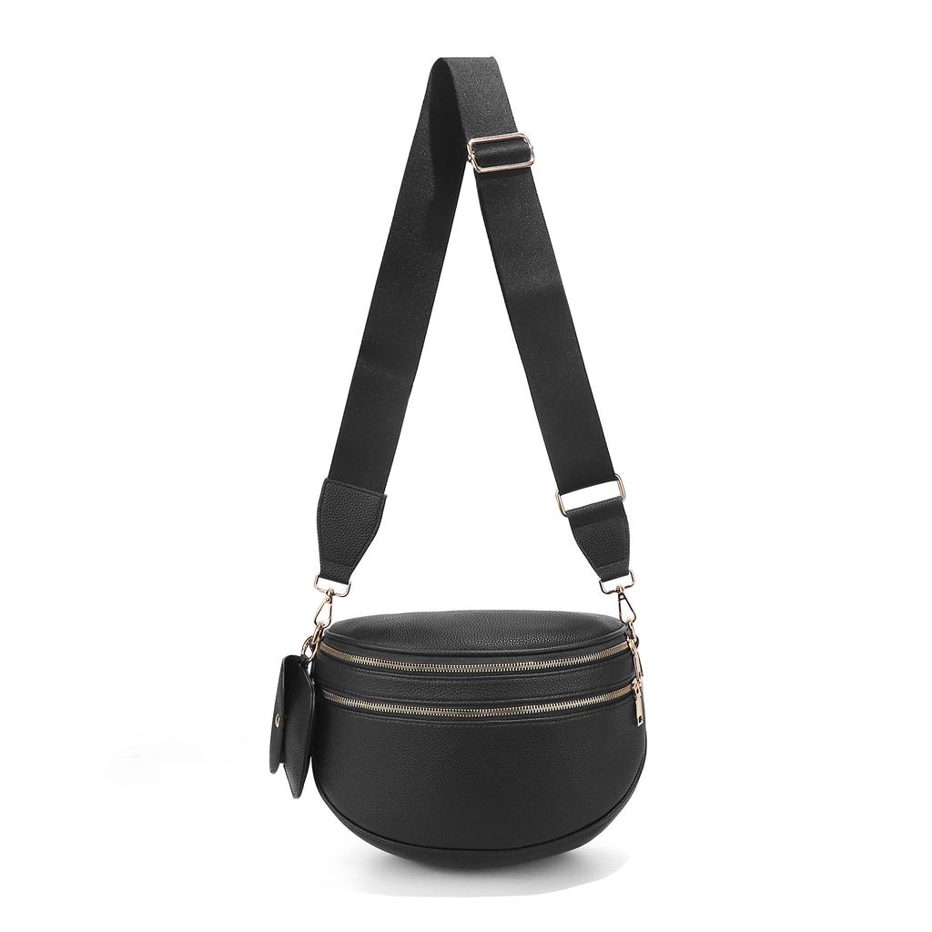 Women Adjustable Strap Crossbody Bag Vintage Shell Waist Bag Casual Daily Shoulder Purse