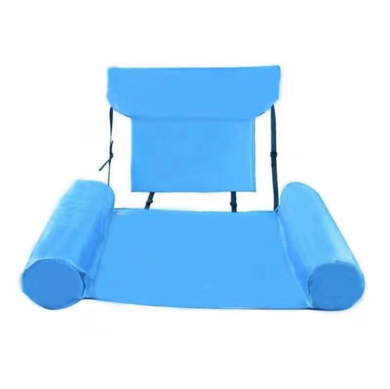 

Inflatable Water Recliner Float with Mesh Hammock and Foldable Backrest Without Foam Backrest світло-синій колір