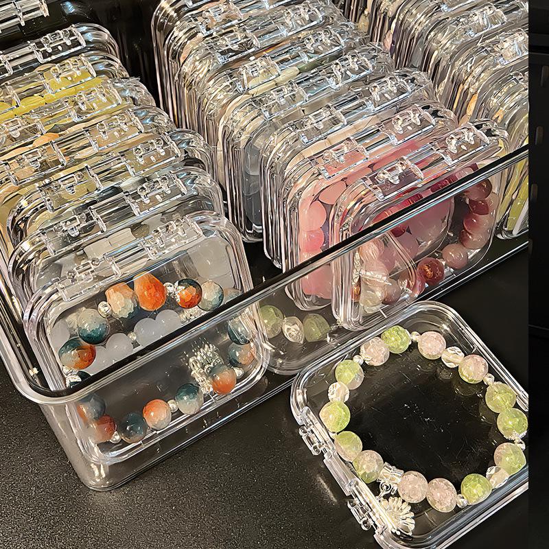 Dustproof Transparent Jewelry Organizer Box for Necklaces and Ornaments