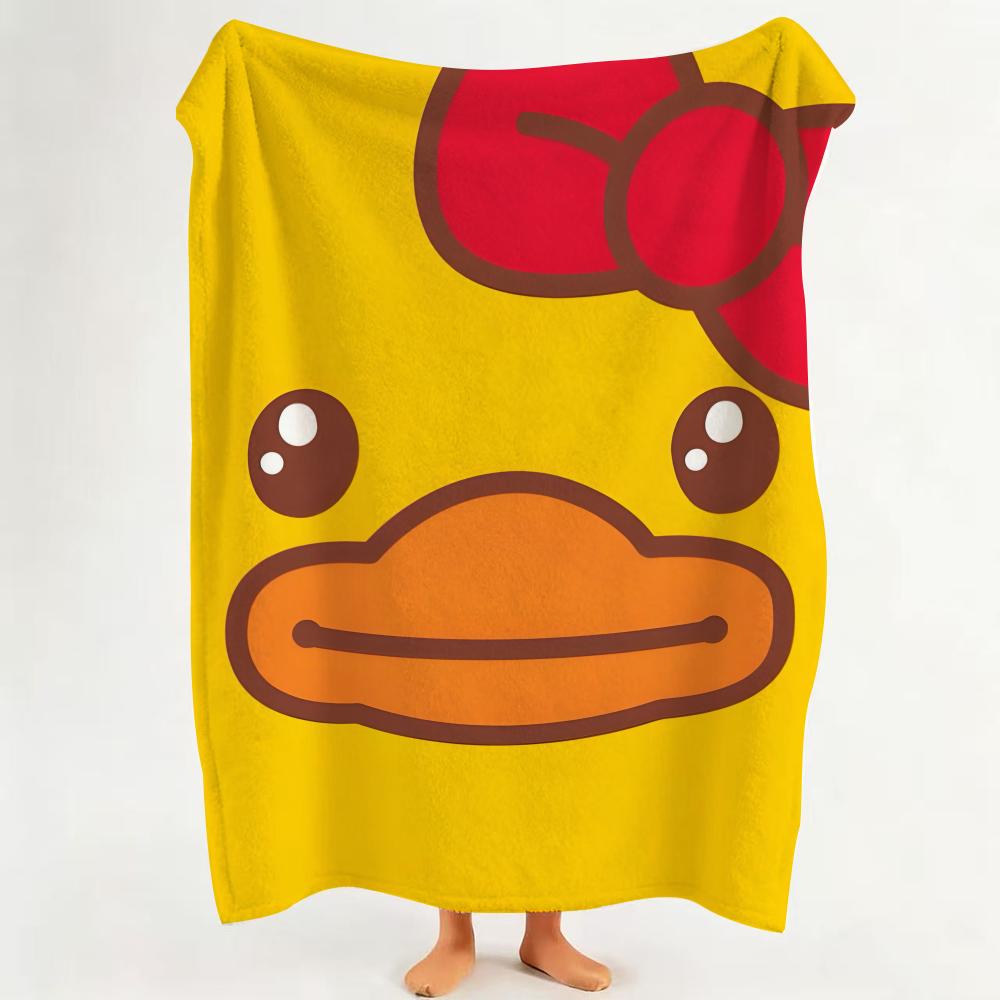 Toy Y Yellow R Rubber D Duck Throw Flannel Throw Blanket Suitable for Sofa Living Room Bedroom
