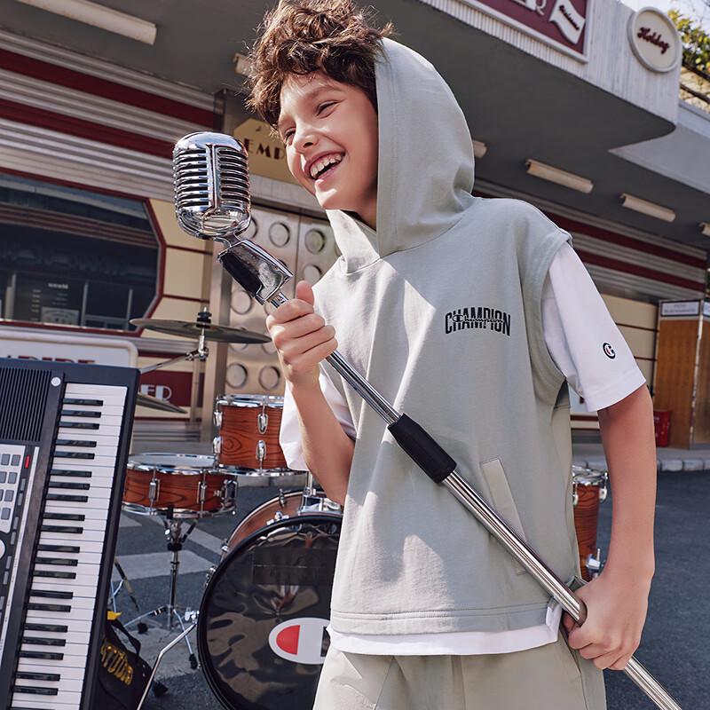 Champion Unisex Kids Anti-Bacterial Faux Two-Piece Short Sleeve T-Shirt XXL