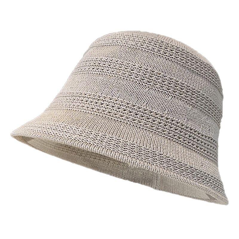 New fashion sunshade sunscreen fisherman hat children spring and summer knitted hollow breathable face small bucket hat