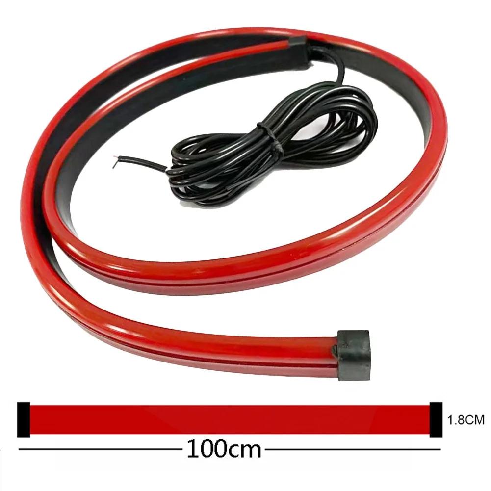 100/90cm Car Styling CarRear Additional Stop LED Lights With Turn Signal Running Light Unverisal Auto Brake Flexible Strips