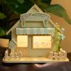 Led Night Light For Kids Nightstand LED Night Lamp Wooden Cottage Shape Doll House Model Night Light Bedroom Table Lamp For Desk