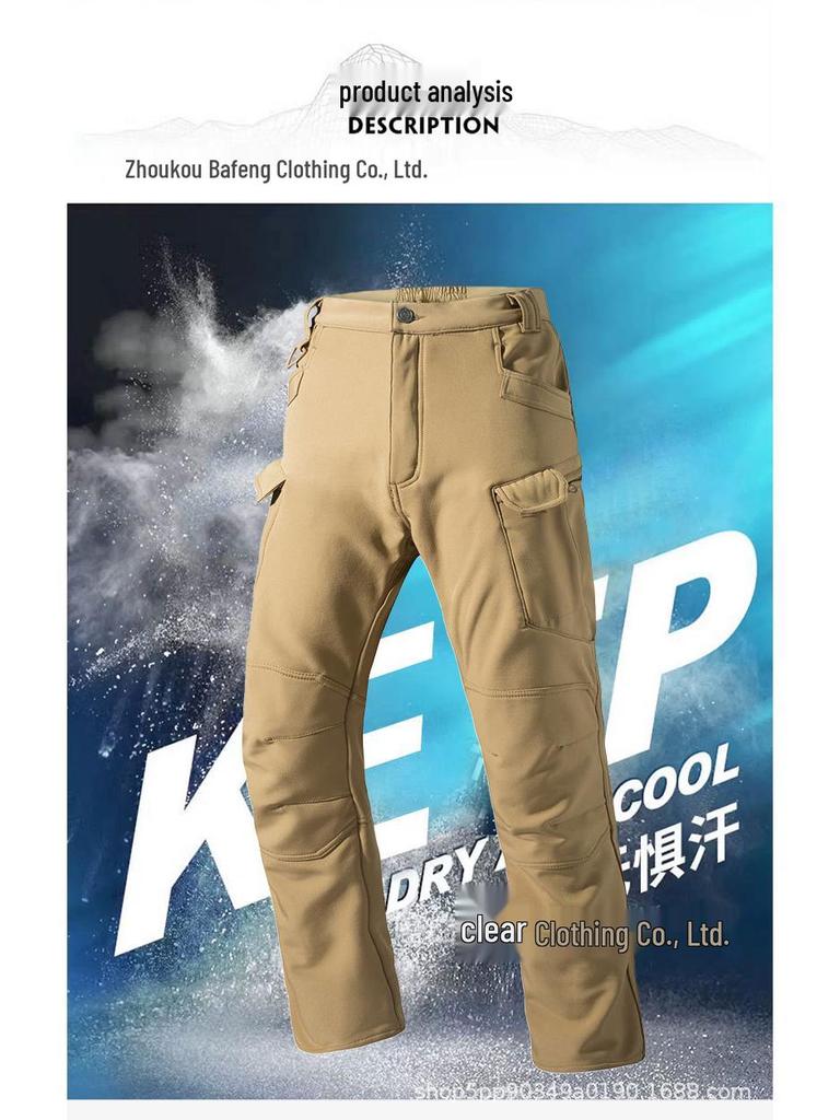 IX7 Αδιάβροχο Αδιάβροχο Softshell Παντελόνι Εξωτερικού Χώρου Πεζοπορίας με Φλις Επένδυση