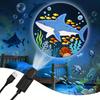 Multi Color LED USB Ocean Life Projection Light Projector Lamp for Party Kids Night Nursery Room Decor