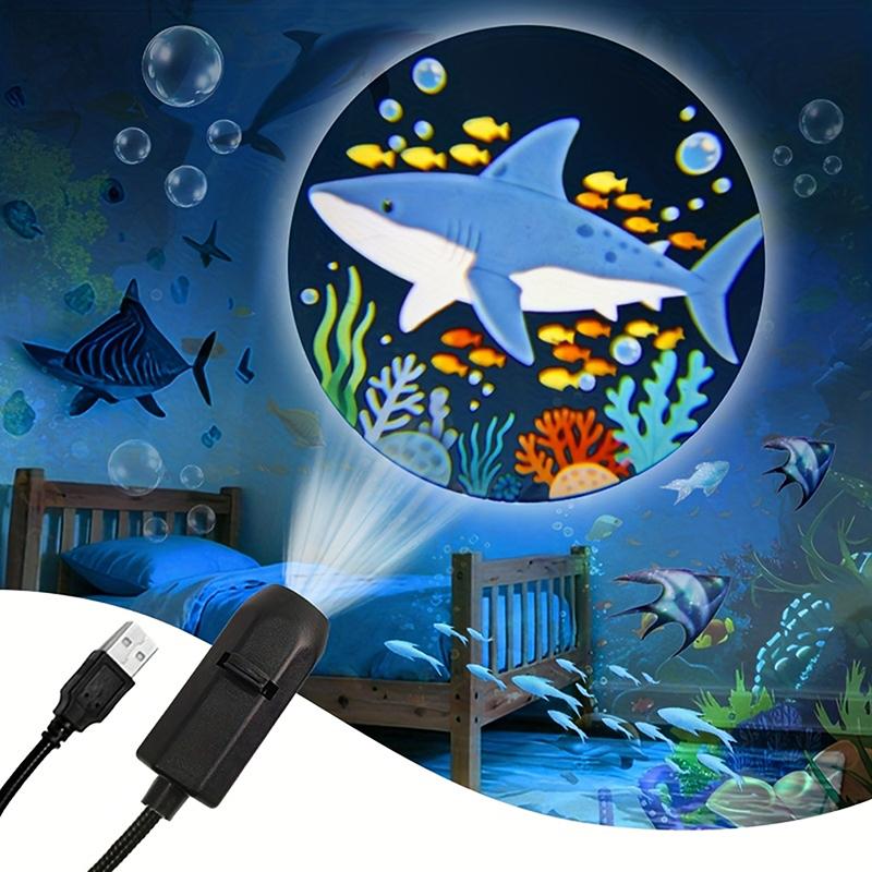 Multi Color LED USB Ocean Life Projection Light Projector Lamp for Party Kids Night Nursery Room Decor