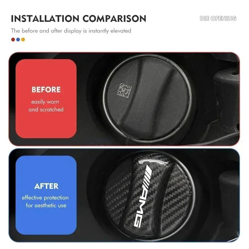 Tappo Carburante in Fibra di Carbonio Copertura Protettiva Decorativa per Serbatoio Carburante per AMG C180 C300 W124 W176 W177 C200 C260 GLC CLE CLA