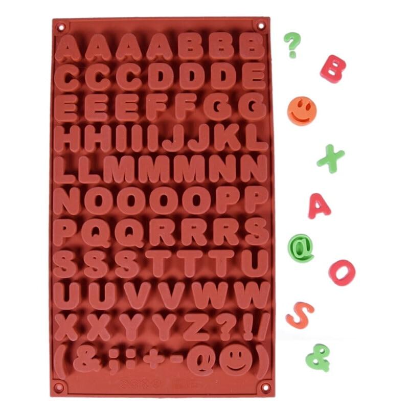 Buchstaben Silikonform für Schokolade & Kuchen, Cake Land, 17x29cm, 2cm Höhe, Backschokoladenform, Kuchen Dekorationsform