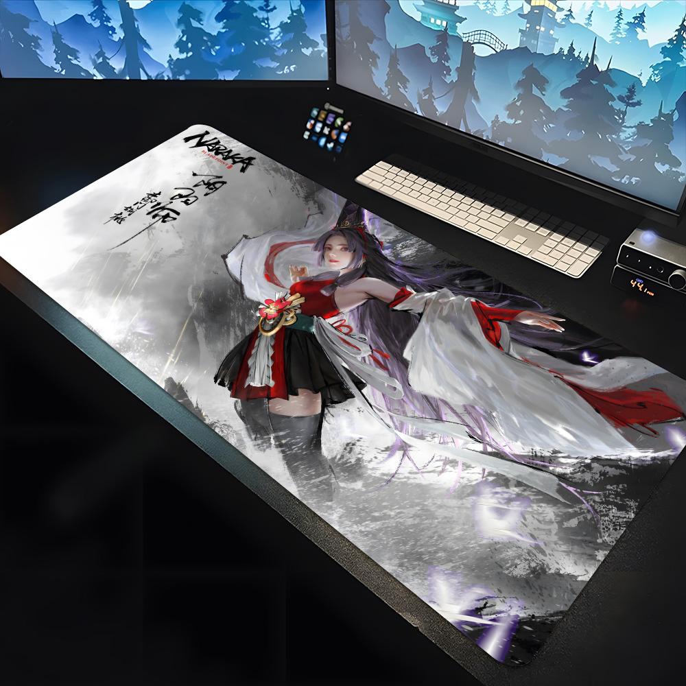 N-Naraka B-Bladepoint Mouse animation Pad large keyboard mouse desk pad non-slip rubber gaming mouse pad laptop carpet 600x300
