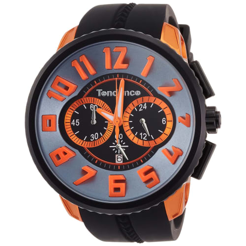 Tendence Altec Gulliver 51mm Watch, Men's, Black, Orange Dial, Aluminum, Mineral Glass, Quartz Movement, TY146003