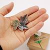 Gift Maple Leaf Shape Metal Material Fashion Jewelry Garment Accessories Pin Brooch