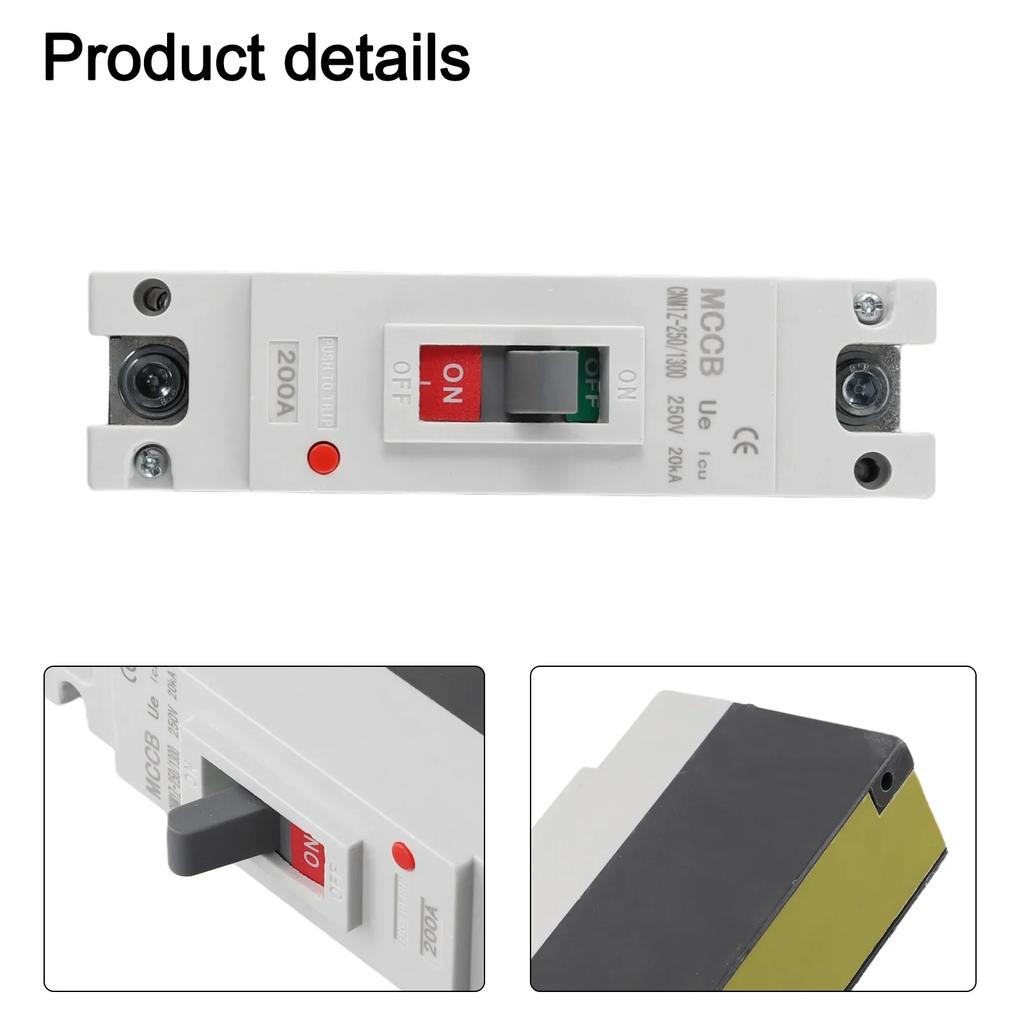 200A Dc Circuit Breaker Wind Power 200A Circuit Breaker 35KA Breaking Capacity IP20 Waterproof Rating Overcurrent Protection
