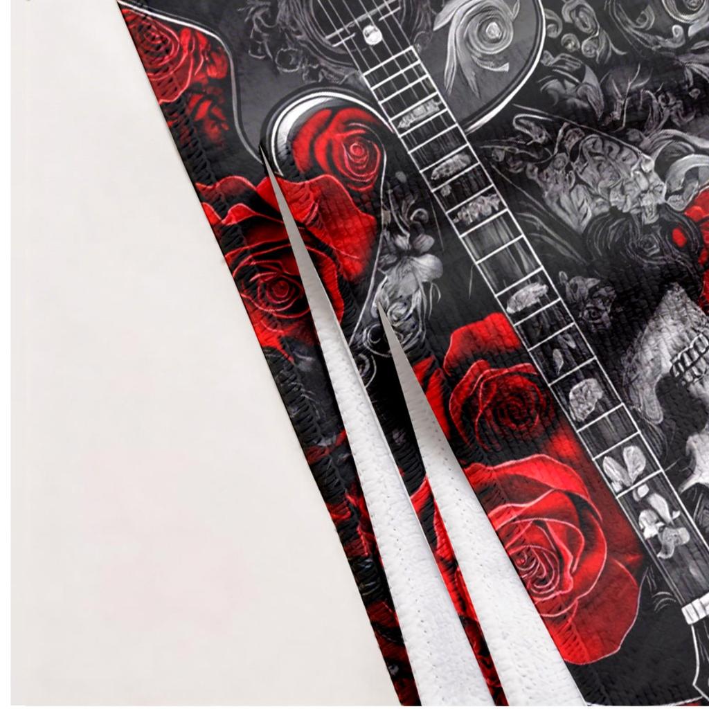 Gothic Aesthetics And Dark Rock Style Polyester Microfiber Beach Towel Is Highly Absorbent, Suitable Swimming And Beach Outings