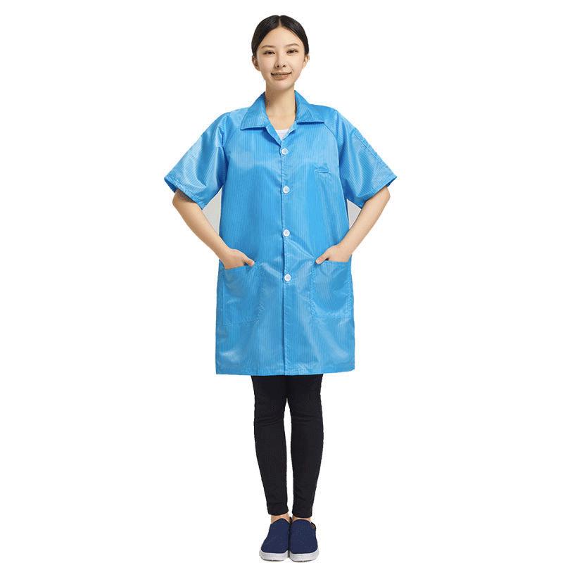 

Breathable Static-Dissipative Cleanroom Workwear Top