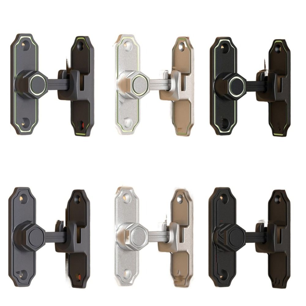 90 180 Degree Luminous Door Buckle Anti-theft Door Hasps Protable Door Lock Guard Indoor