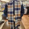 Bachi Wool 100% Brown Beige Long Check Muffler VM1M4BR118 IO_Bupyeong Branch