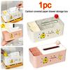 Multifunctional Tissue Box Cartoon Desktop Storage Box Cute Tissue Holder  Home Office