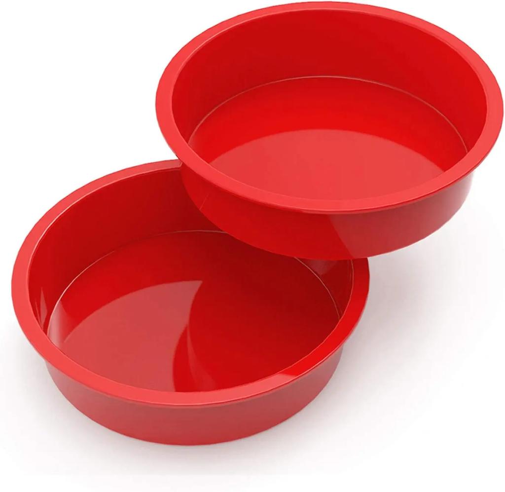 Round Cake Pan - Silicone Cake Mold for Baking, Non-stick Baking Pan for Layer Cake, Cheesecake and Chocolate Cake